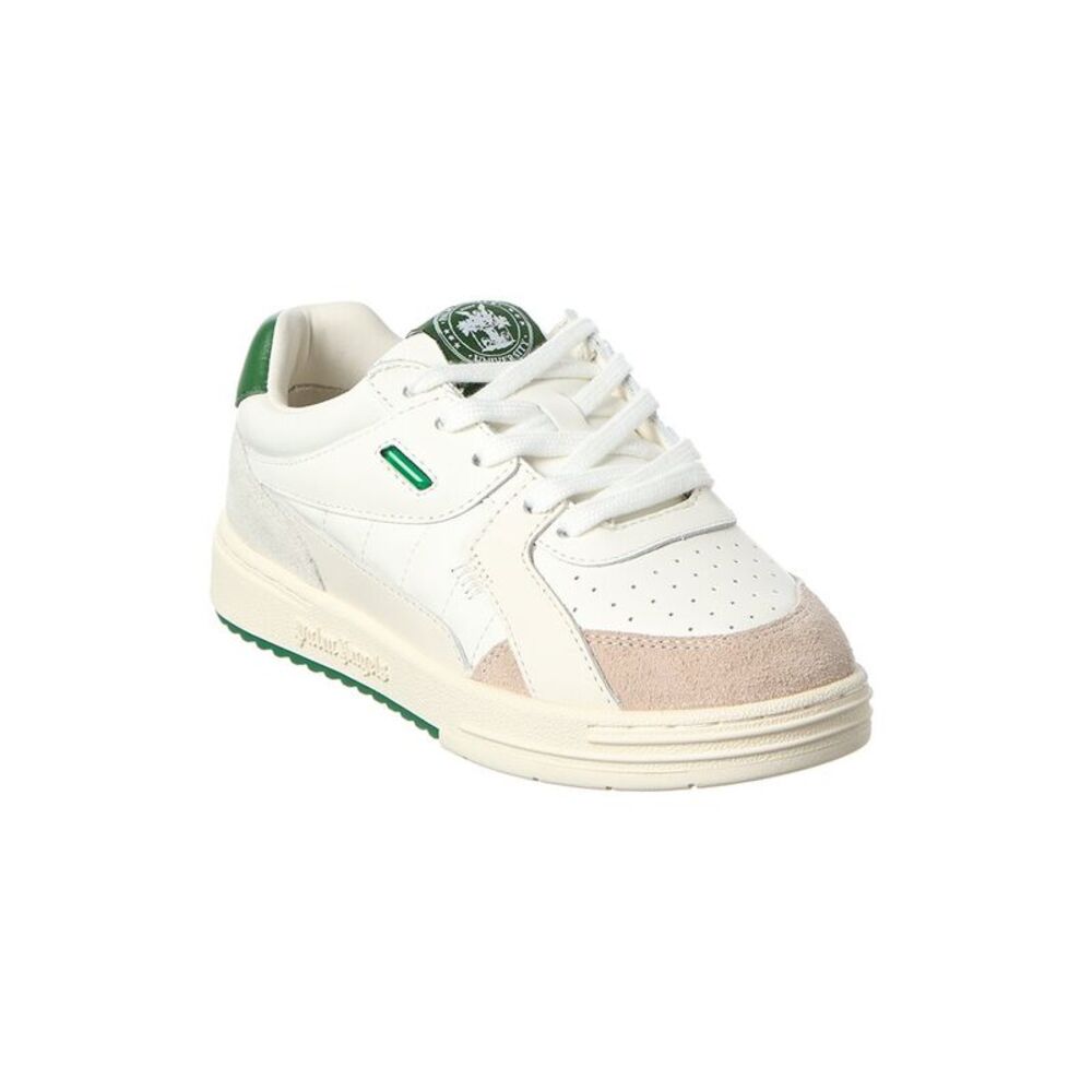 Palm Angels Palm Beach University Suede & Leather Sneaker, White